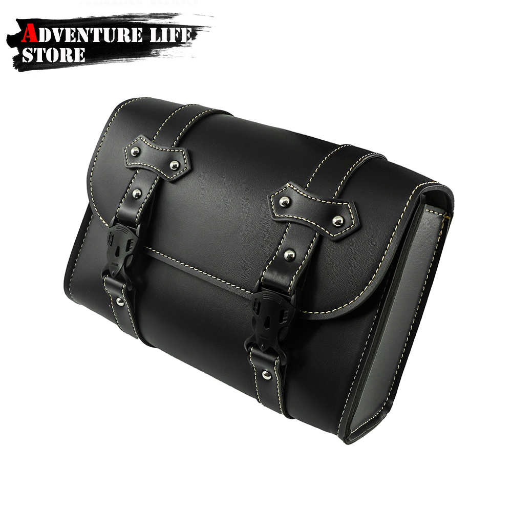 Motorcycle Gear Backpack - ด้านหลัง Saddlebag ชุดด้านข้าง PU หนังกระเป๋าอานกระเป๋าเครื่องมือสำหรับ Harley