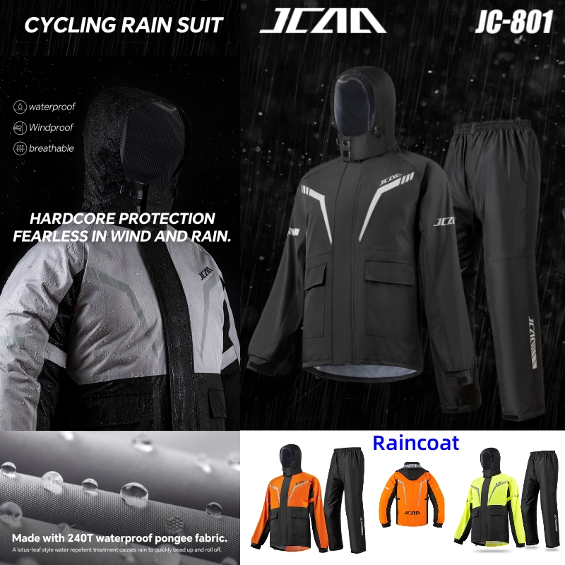 Motorcycle Gear Rain - ชุดกันฝนสำหรับขี่มอเตอร์ไซค์แบบใหม่ ชุดกันฝนแบบ unisex เสื้อแจ็คเก็ตกันน้ำพร้อมกางเกง ระบายอากาศได้ดี สวมใส่สบาย