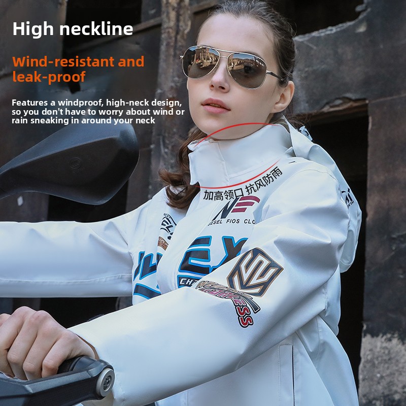 ชุดกันฝนสำหรับขี่มอเตอร์ไซค์ผู - Motorcycle Gear White บทวิจารณ์และราคา