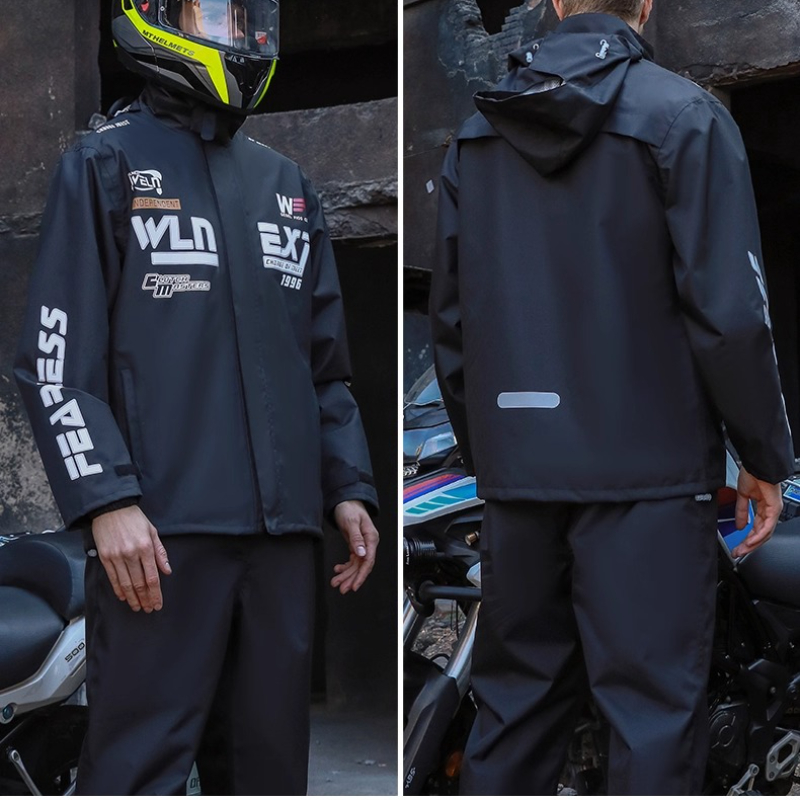 ชุดกันฝนสำหรับขี่มอเตอร์ไซค์ผู - Motorcycle Gear White บทวิจารณ์และราคา
