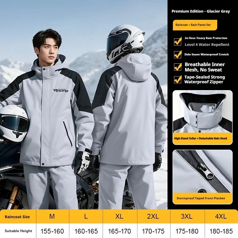 ชุดกันฝนสำหรับขี่มอเตอร์ไซค์แบ - Motorcycle Gear Rain บทวิจารณ์และราคา