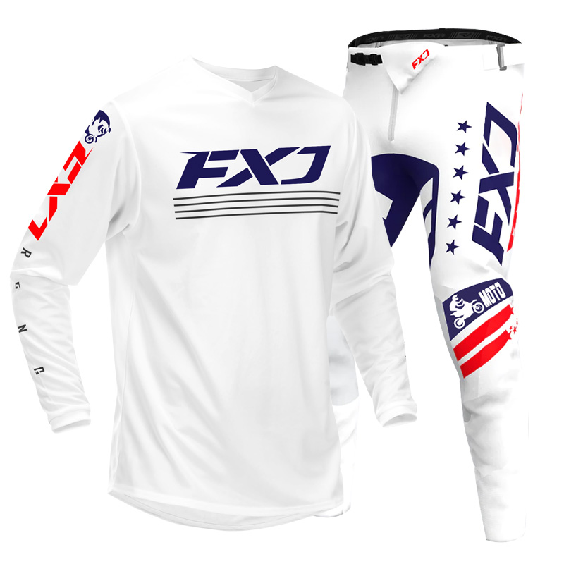ชุดมอเตอร์ไซค์วิบาก เสื้อและกา - Motorcycle Gear White บทวิจารณ์และราคา