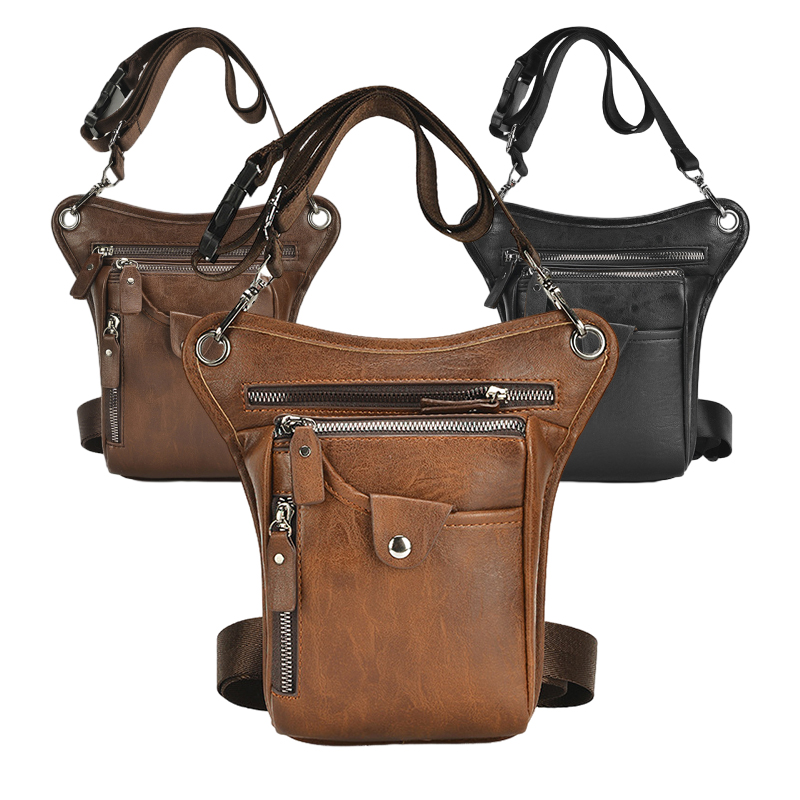 Vintage Pu หนังเอว Pack กระเป๋ - Motorcycle Gear Backpack บทวิจารณ์และราคา